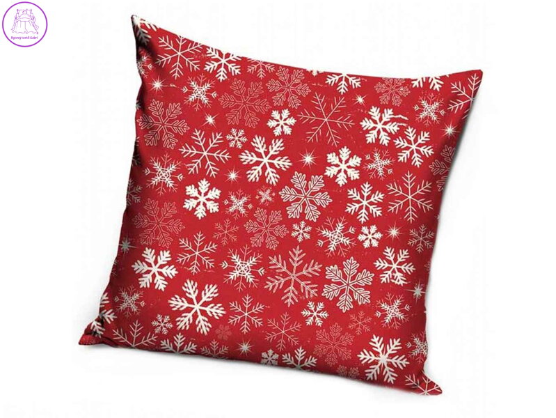 TipTrade Vánoční povlak Bílé Vločky 40x40 cm