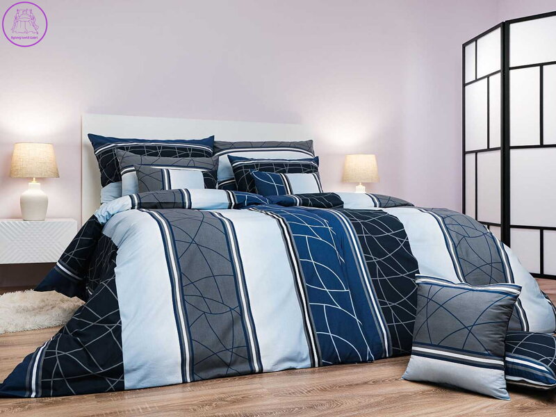 Povlečení bavlna Bruno modrý 140x200, 70x90 cm II.jakost