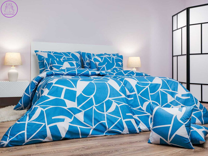 Povlečení bavlna Julius modrý 140x200, 70x90 cm II.jakost