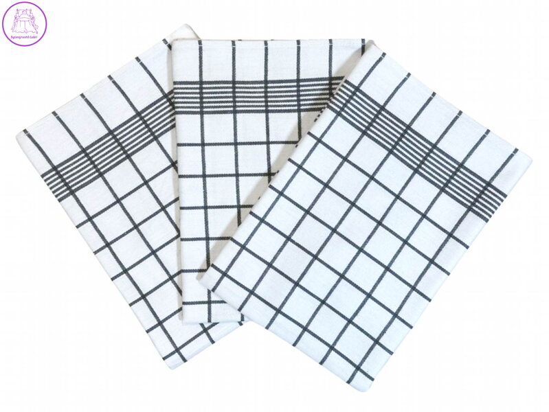 Svitap Utěrka Negativ Egyptská bavlna 50x70 cm bílá/šedá 3 ks