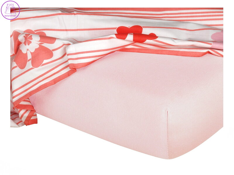 Jersey prostěradlo pudrové