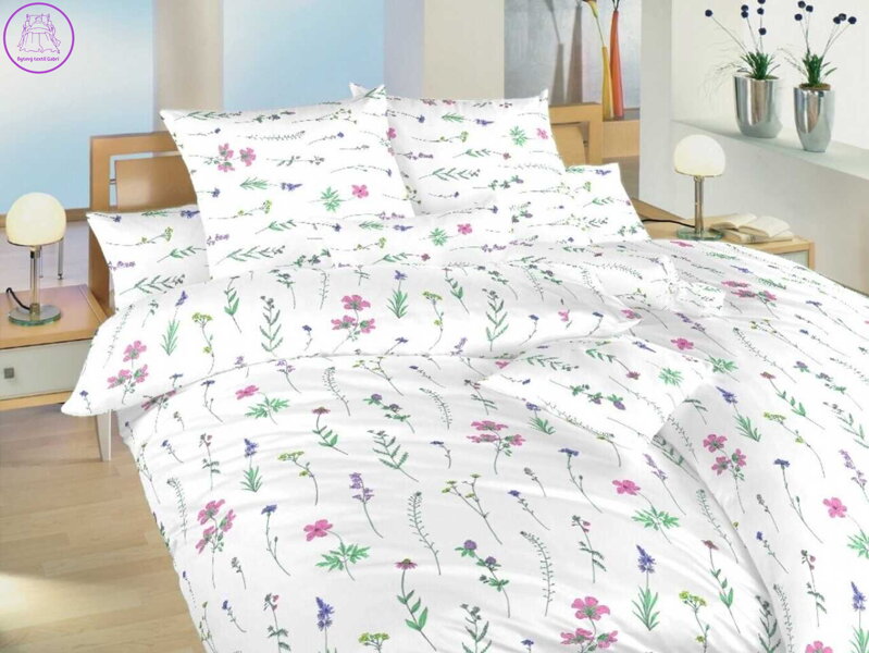 Dadka Povlečení bavlna Herbal starorůžový 140x200, 70x90 cm