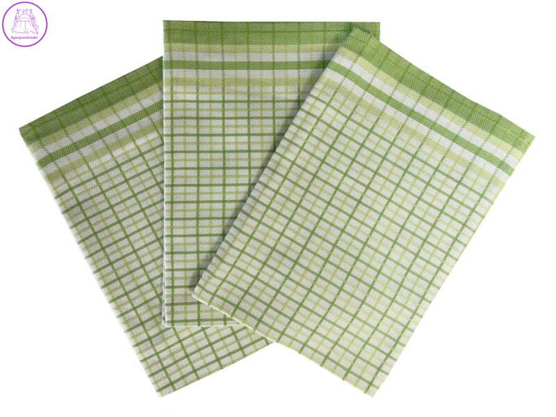 Svitap Utěrka Bambus 50x70 cm Kostka malá zelená 3 ks