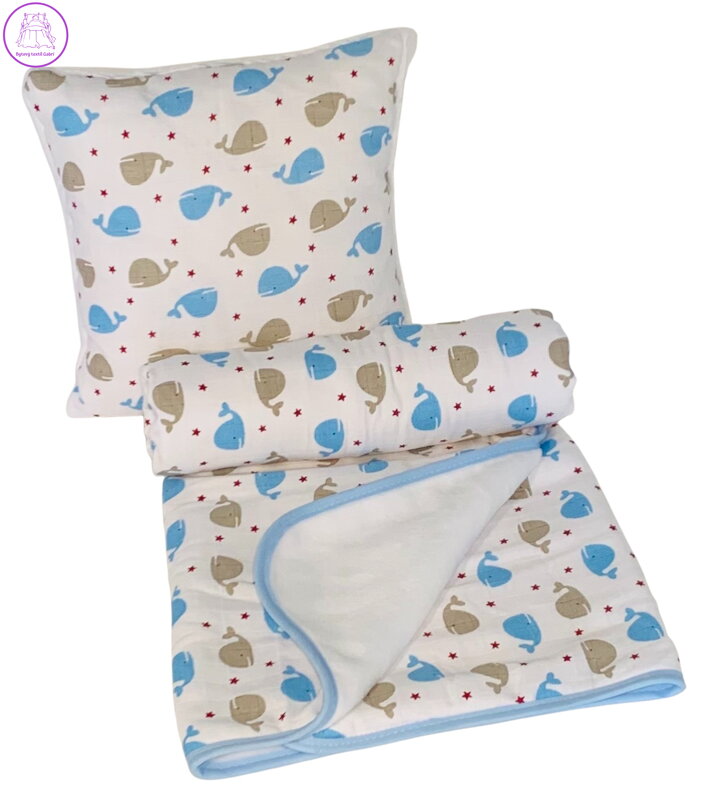 Svitap Dětská sada pro batolata Velryba modrá 35x35, 90x100 cm