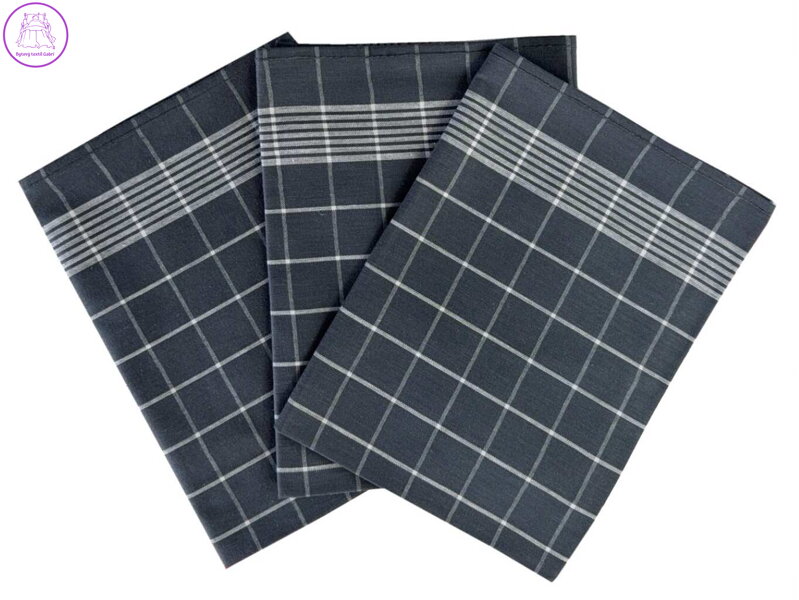 Svitap Utěrka Pozitiv Egyptská bavlna 50x70 cm tmavě šedá/bílá 3 ks