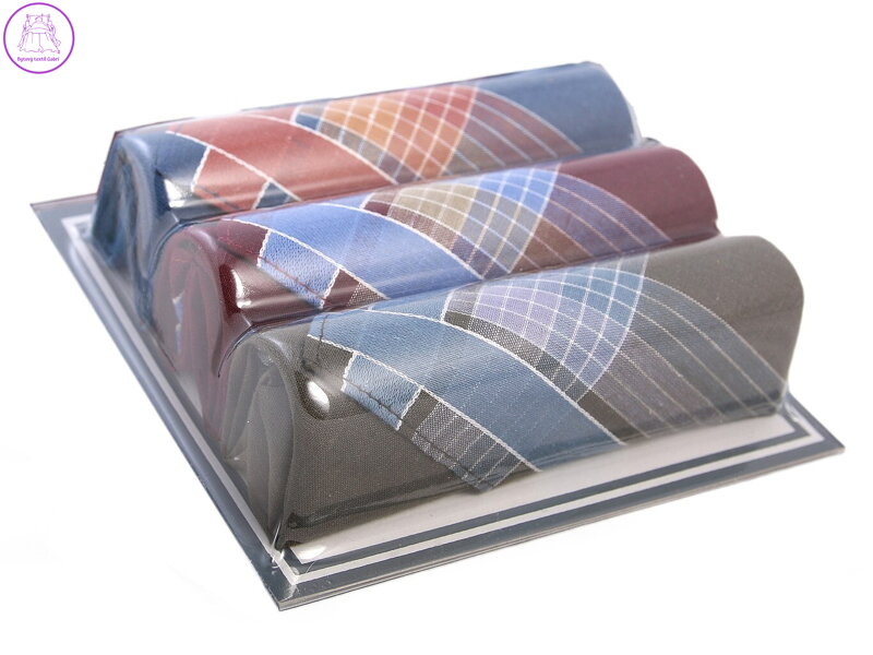 ETEX s.r.o. Pánské kapesníky M13 tmavé dárková krabička (3 ks)