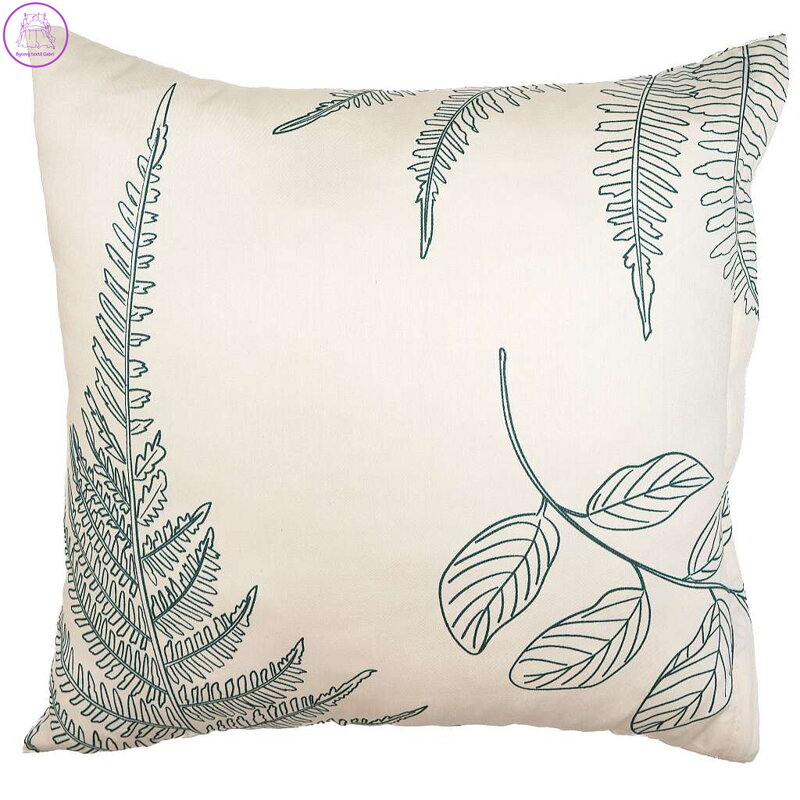 Povlak na polštář satén Kapradí banán