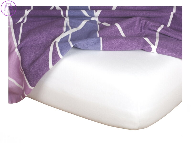 Jersey prostěradlo bílé