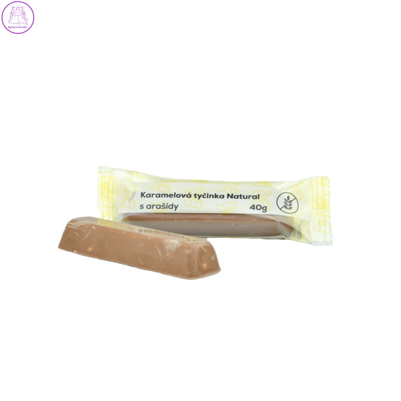 Karamelová tyčinka s arašídy bez lepku - Natural 40g