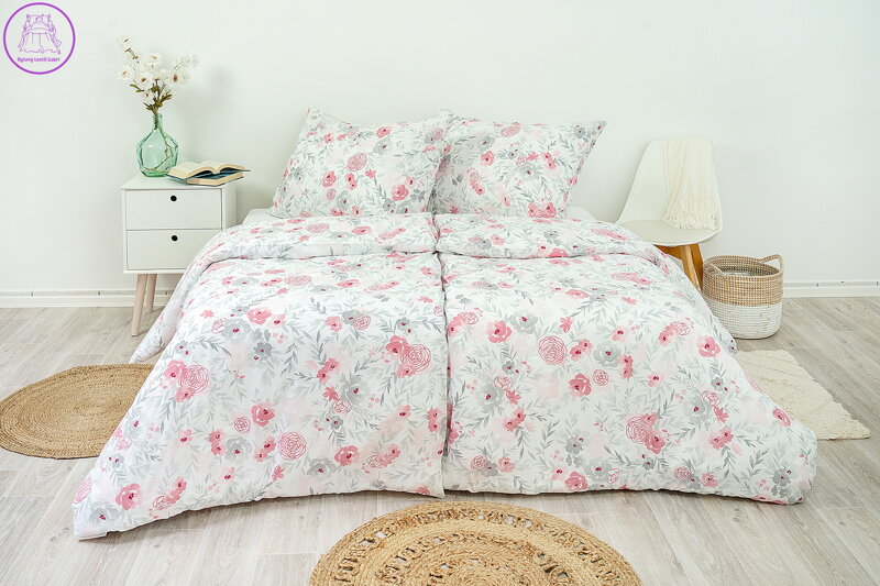 Ložní povlečení bavlněné Stanex Melisa (LS242), 140 x 200 + 90 x 70, Knoflíkové