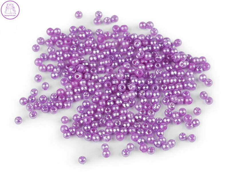 Plastové voskové korálky / perly Glance Ø3 mm