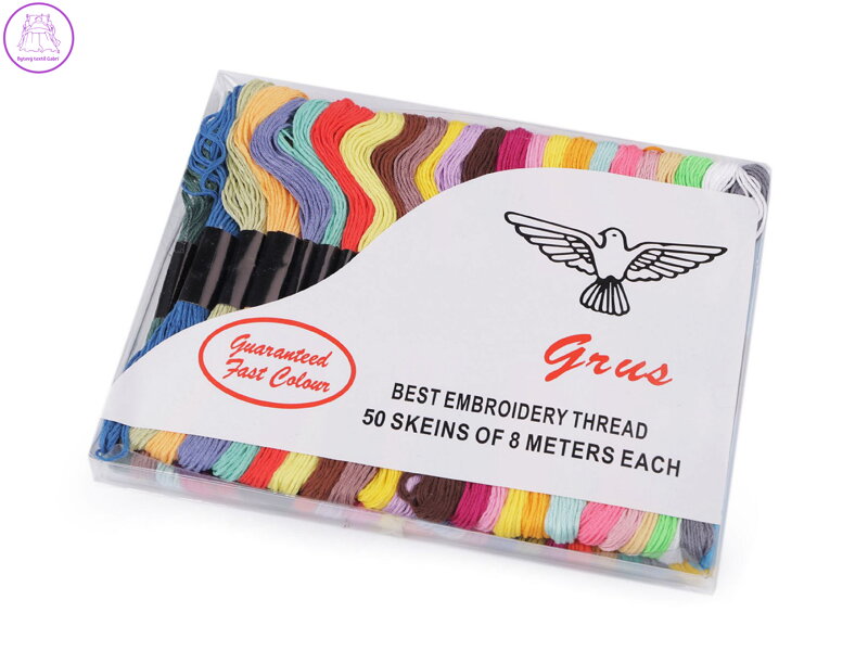 Příze vyšívací typ mouline Grus 50 ks/8 m