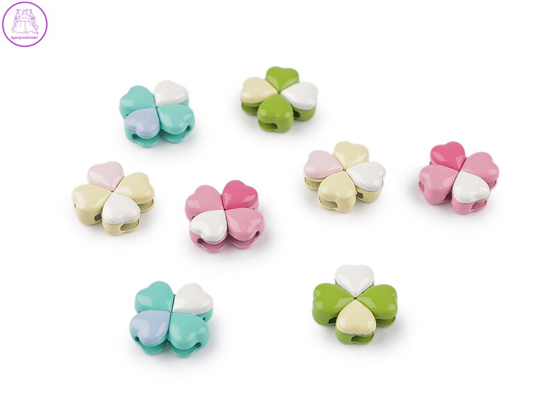 Kovový komponent / přívěsek čtyřlístek Ø15 mm