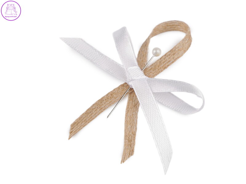 Svatební jutová mašlička / vonička