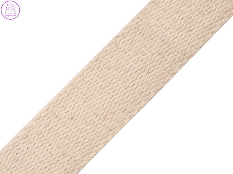 Bavlněný popruh šíře 30 mm hrubší režný