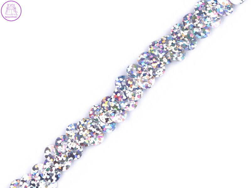 Flitrový prýmek šíře 10 mm elastický