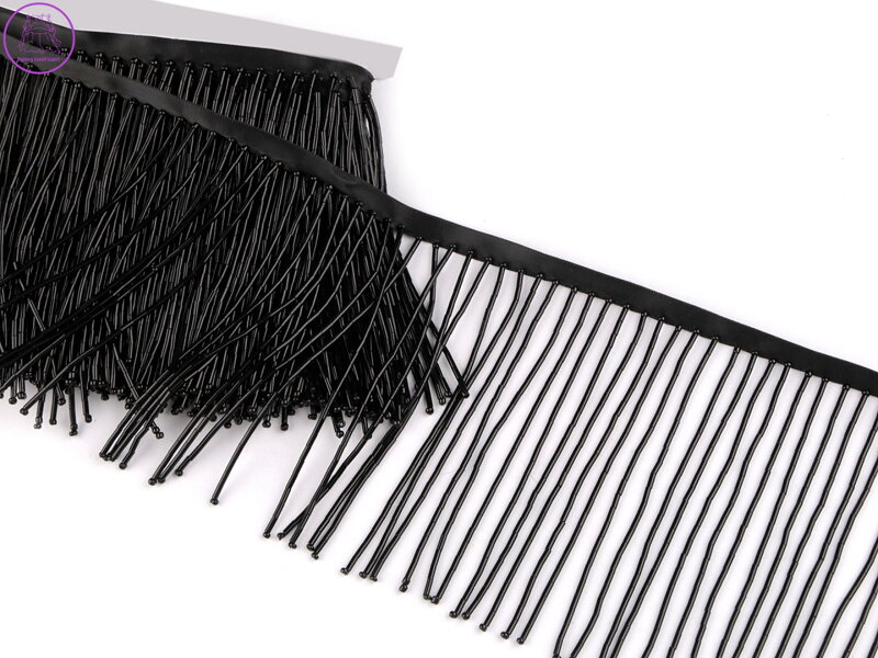 Třásně / prýmek ze sekaného rokajlu šíře 10 cm