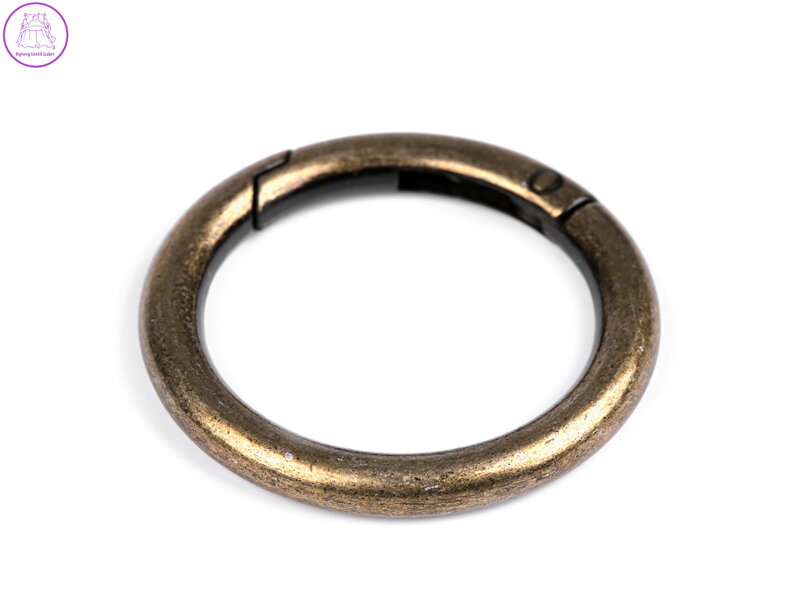 Karabina kulatá na kabelky / kroužek na klíče Ø34 mm