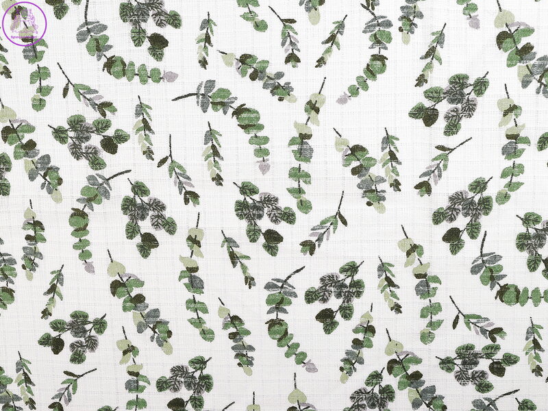 Bavlněná plenkovina / mušelín lístečky