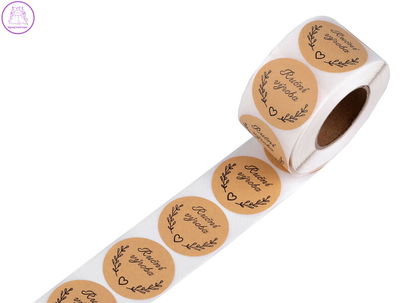 Papírové samolepky Ruční výroba Ø38 mm