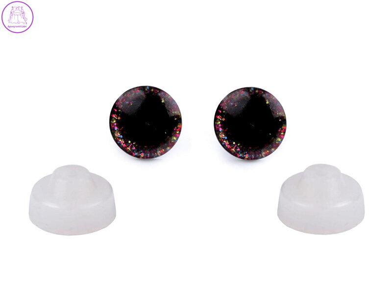 Oči glitrové s pojistkou Ø10 mm