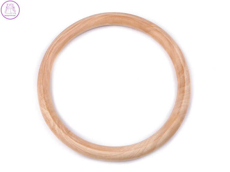 Dřevěný kruh / macrame, ucha na tašky