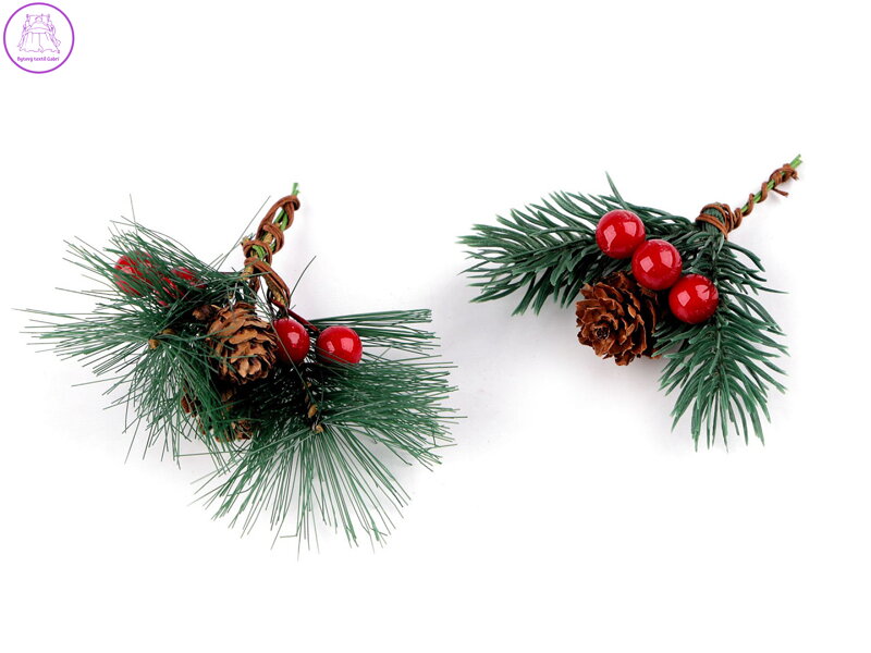 Umělá vánoční větvička na drátku