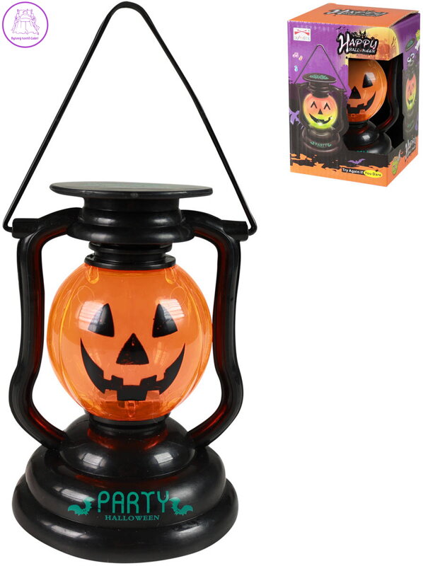 Lucerna halloween svítidlo dýně párty dekorace lampa na baterie Světlo Zvuk