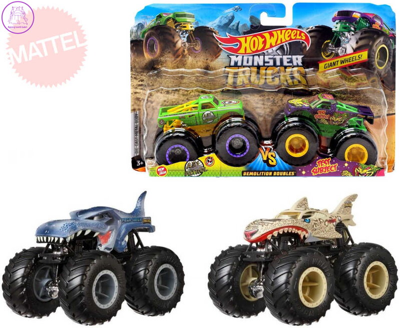 MATTEL HOT WHEELS Auto Monster Trucks set 2ks velká kola demoliční duo