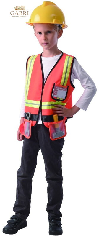 KARNEVAL Šaty Opravář vel. M (120-130cm) 5-9 let KOSTÝM