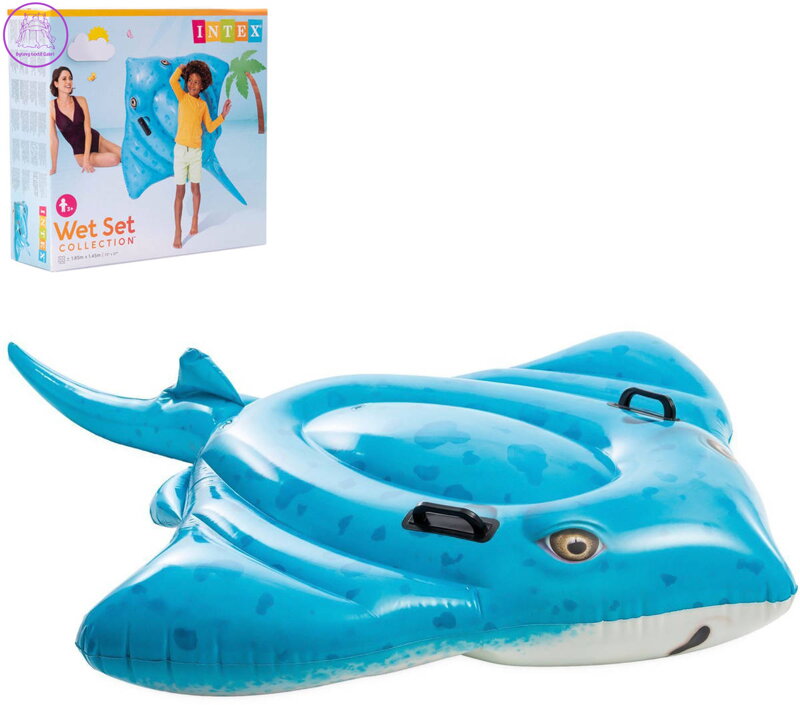 INTEX Nafukovací Rejnok 185x145cm plavidlo s úchyty na vodu 57576