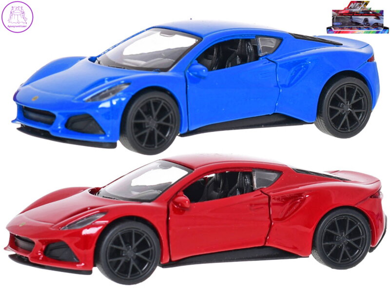 Auto kovový model Lotus Emira 12cm zpětný chod 2 barvy
