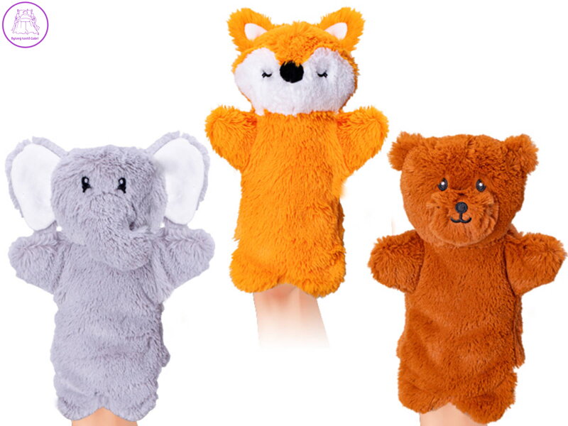 PLYŠ Maňásek na ruku zvířátko 3 druhy *PLYŠOVÉ HRAČKY*