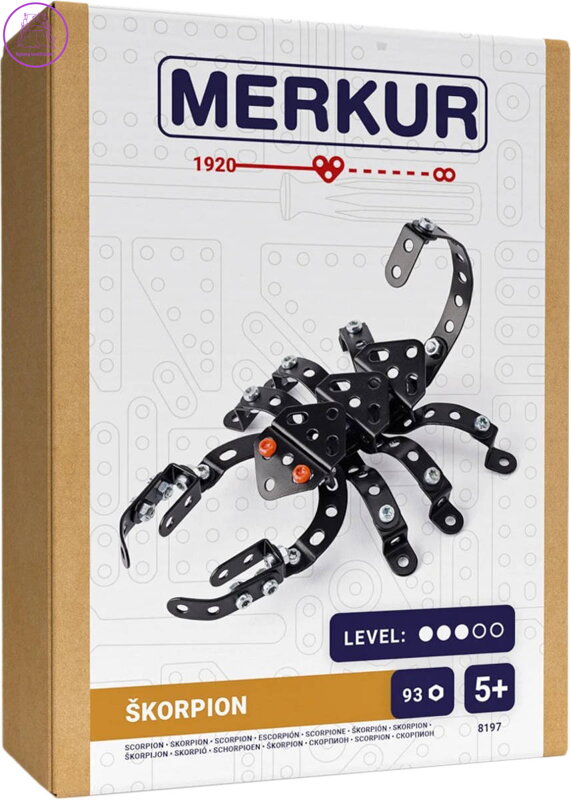 MERKUR F019 Broučci: Škorpion 93 dílků *KOVOVÁ STAVEBNICE*