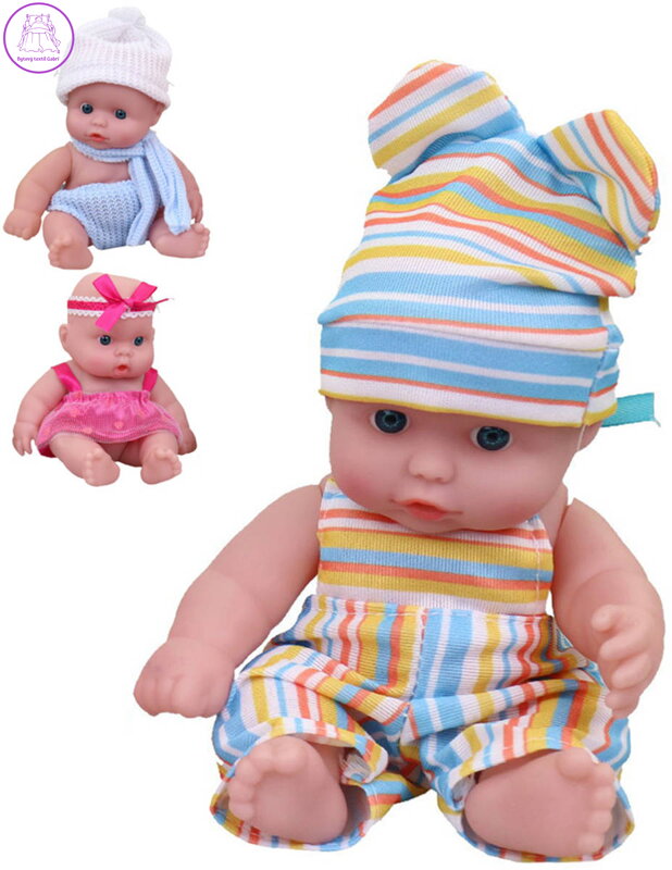 Panenka miminko v šatičkách 17cm 3 druhy plast