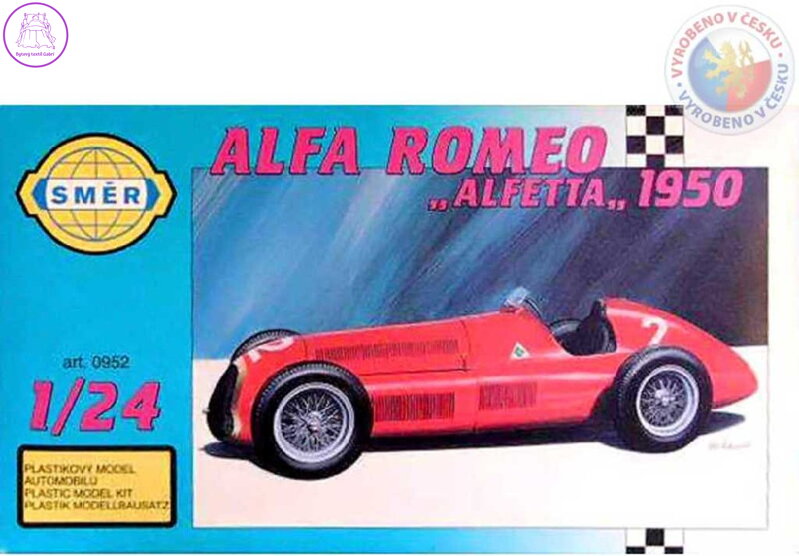 SMĚR Model auto Alfa Romeo  1947  1:24 (stavebnice auta)