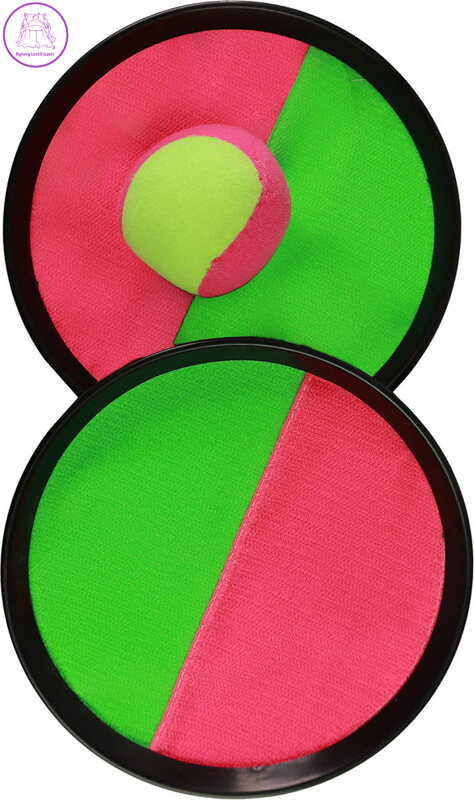 Hra Catch ball set 2 talíře se soft míčkem na suchý zip