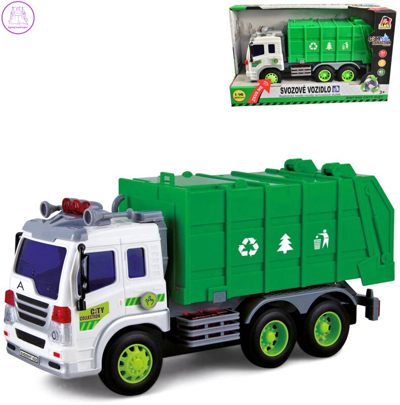 Auto popelářské svozové vozidlo na setrvačník na baterie Světlo Zvuk