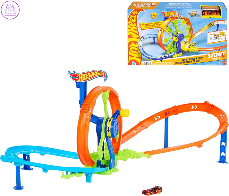 MATTEL HOT WHEELS Řetězový náraz set akční dráha s autíčkem