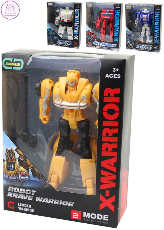 Robot auto měnící se 2v1 transrobot s přeměnou s doplňkem různé druhy