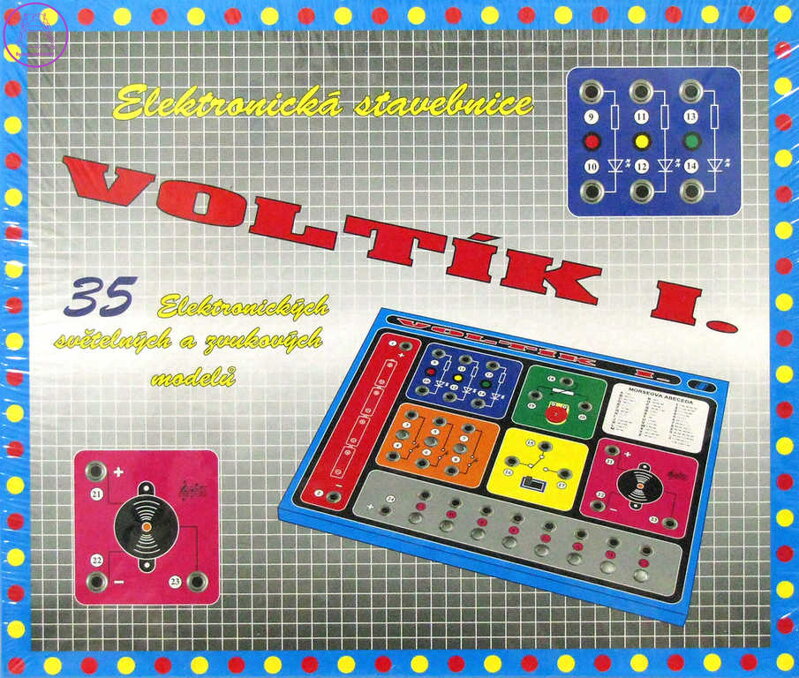 SVOBODA VOLTÍK I. Elektronická stavebnice 35 modelů na baterie Světlo Zvuk