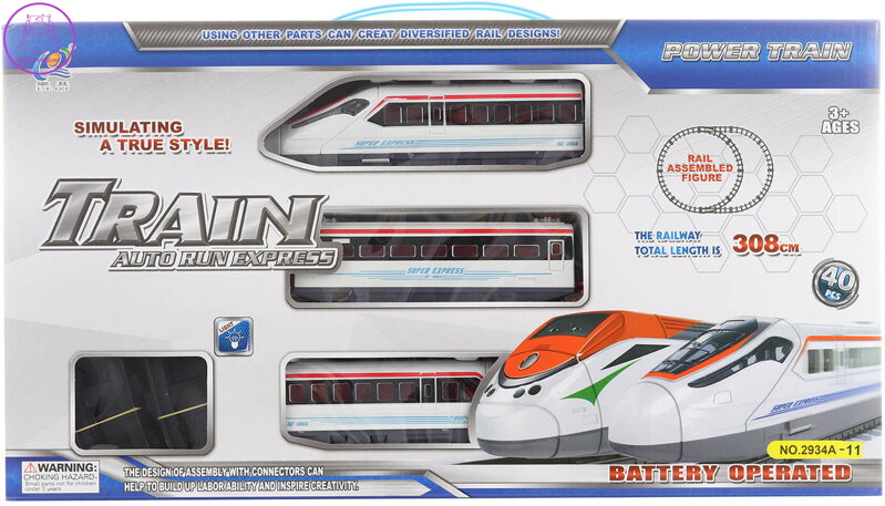 Vláčkodráha set vlaková souprava + koleje rychlovlak na baterie Světlo