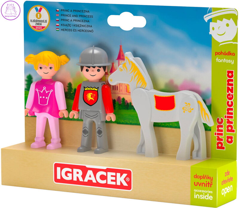 EFKO IGRÁČEK TRIO Princ a princezna set 2 figurky kloubové s koněm