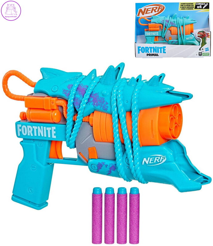 HASBRO NERF Fortnite Primal herní set blaster + 4 šipky Elite
