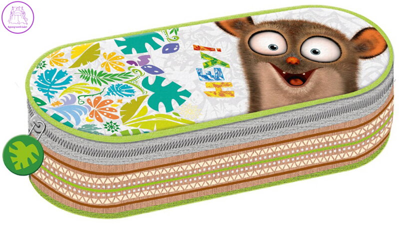 Penál oválný Hey 22x10cm dětské školní pouzdro s rozvrhem hodin