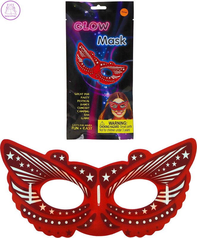 KARNEVAL Maska na obličej svítící ve tmě různé druhy *KARNEVALOVÝ DOPLNĚK*
