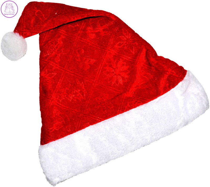 KARNEVAL Čepice vánoční s bambulí Santa *KARNEVALOVÝ DOPLNĚK*