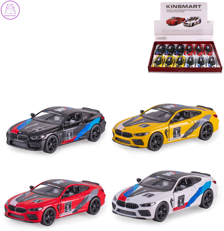 Auto model 1:38 BMW M8 Competition Coupe 13cm PB kov 4 barvy