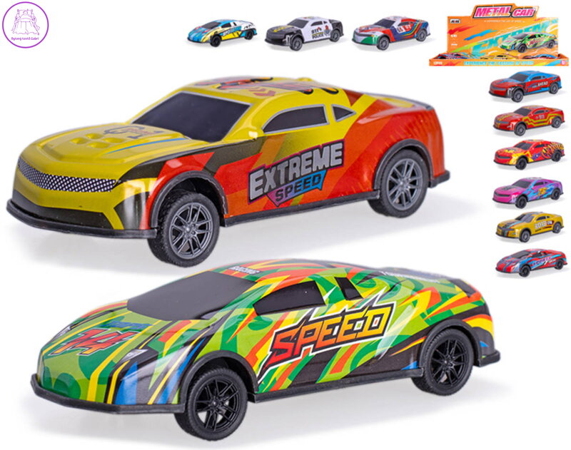 Auto závodní kovové zpětný chod různé druhy na baterie Světlo Zvuk