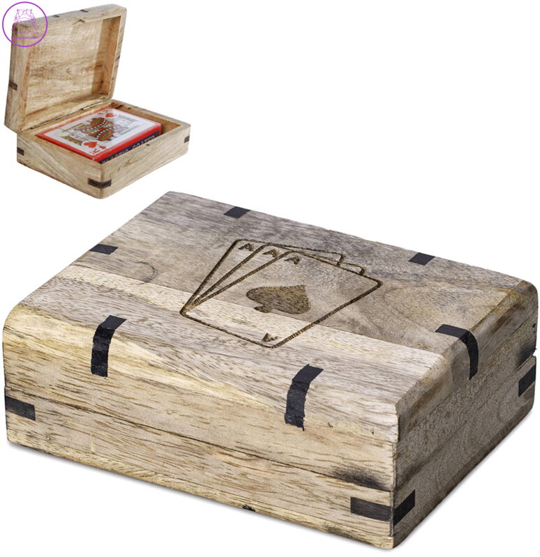 DŘEVO Pouzdro krabička na hrací karty *DŘEVĚNÉ HRAČKY*